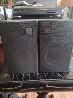 NAKAMICHI WIRED BOOKSHELF SPEAKERS AND DAYTON SUB-100 POWERED SUBWOOFER $400 FINAL PRICE READ DESCRIPTION