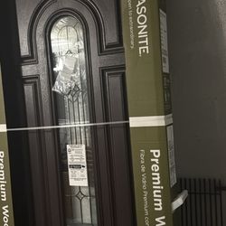 36x80 Brown left swing Exterior Door. Brand new in box.