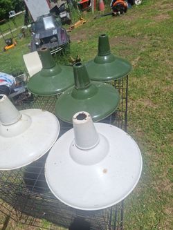 Vintage 16 in porcelain light shades