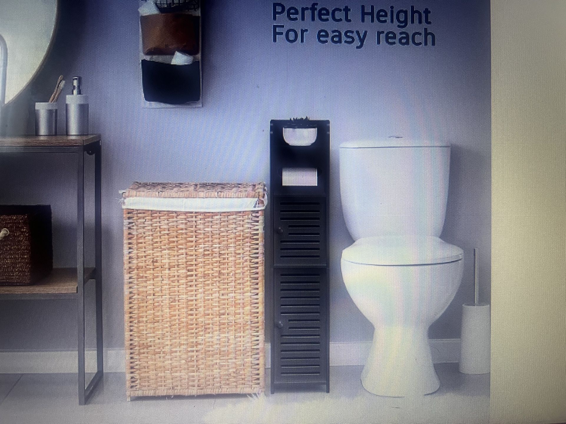bathroom storage and toilet paper holder