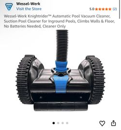 Wessel-Werk Knightrider™ Automatic Pool Vacuum Cleaner, Suction Pool Cleaner for Inground Pools, Climbs Walls & Floor, No Batteries Needed, Cleaner On