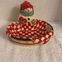 Vintage Christmas Candy Dish 