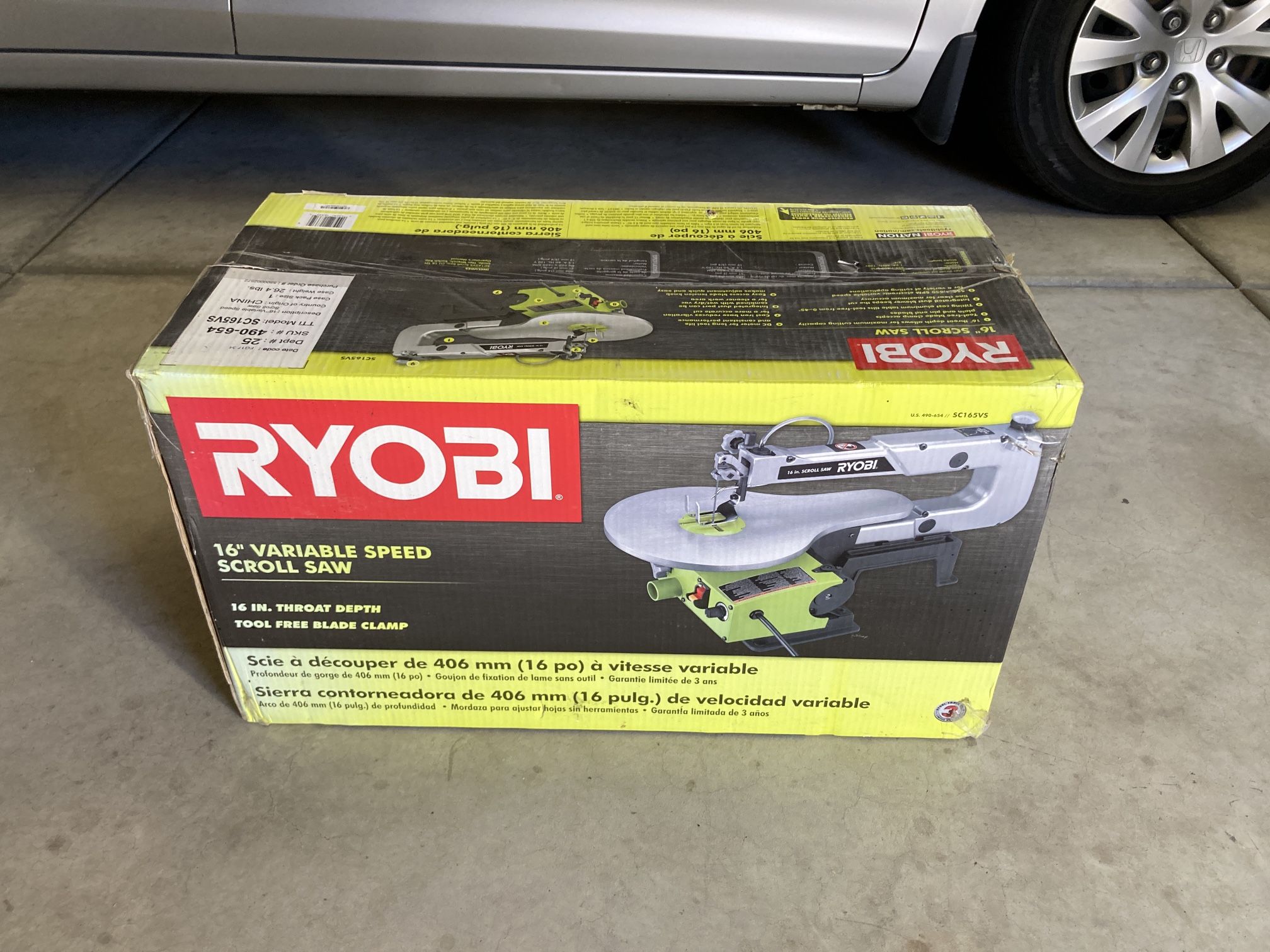 RYOBI 16” Variable Speed Scroll Saw SC165VS