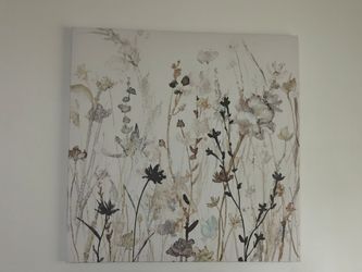 Floral canvas artwork