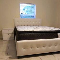 Bed Frame White Or Black New Full Size (not Incluided Mattress, Nighstand Or Dresser)