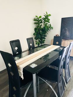 Colby 7-Piece Dining Set in Black