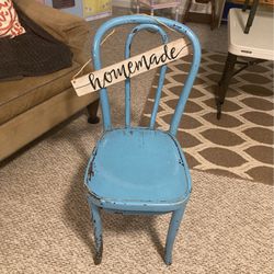 Antique Chair And Sign