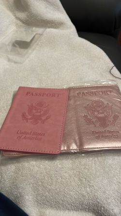 2 Pink Passport Covers