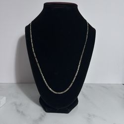 22” Figaro Necklace (Gold Over Sterling Silver)