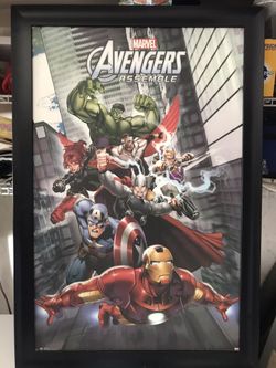Avengers framed picture.