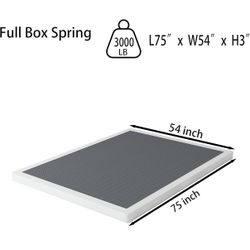 New Osaset Box Spring W/cover, Full 3 Inch Height. Russell/Boulder Area