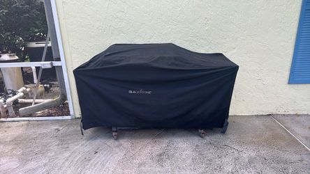 Large black stone grill