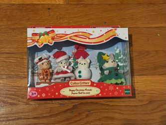 Calico critters happy Christmas friends