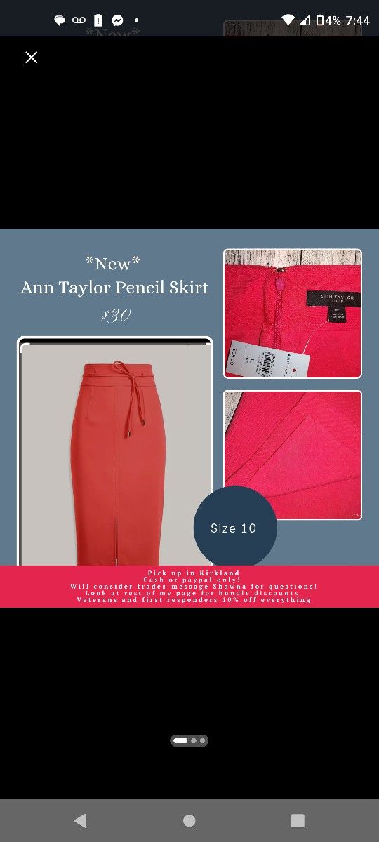 *New* Ann Taylor Pencil Skirt Size 10