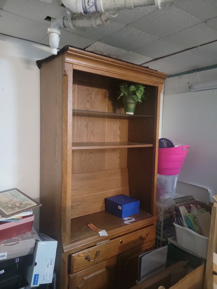 Book Shelf With Storage Cabinet