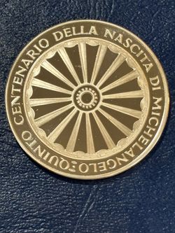 1975 Michelangelo 500th Anniv. Silver (925) Coin - Franklin Mint - 22.35g