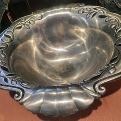 Large Lenox 15" pewter salad/ fruit bowl - $45