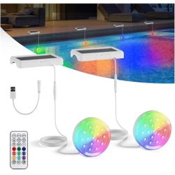 QOLNBY 2 IN 1 SOLAR  POOL LIGHTS