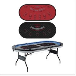 Barrington 10-player Poker Table with LED Lights