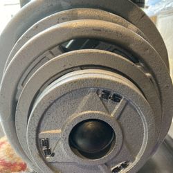 265 Lb Steel Olympic Grip Weight Plate Set