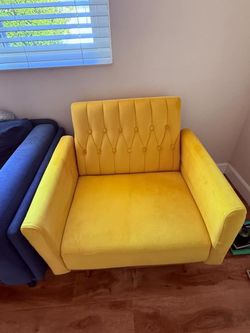 Yellow sofa chair