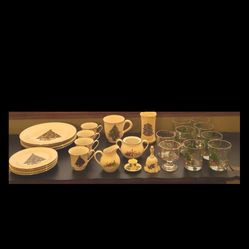 Vintage Christmas Dinner Set