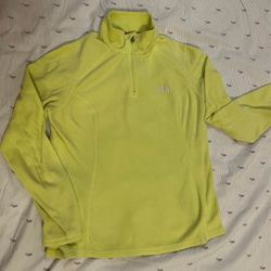 North Face zip jacket,neon yellow( size S)