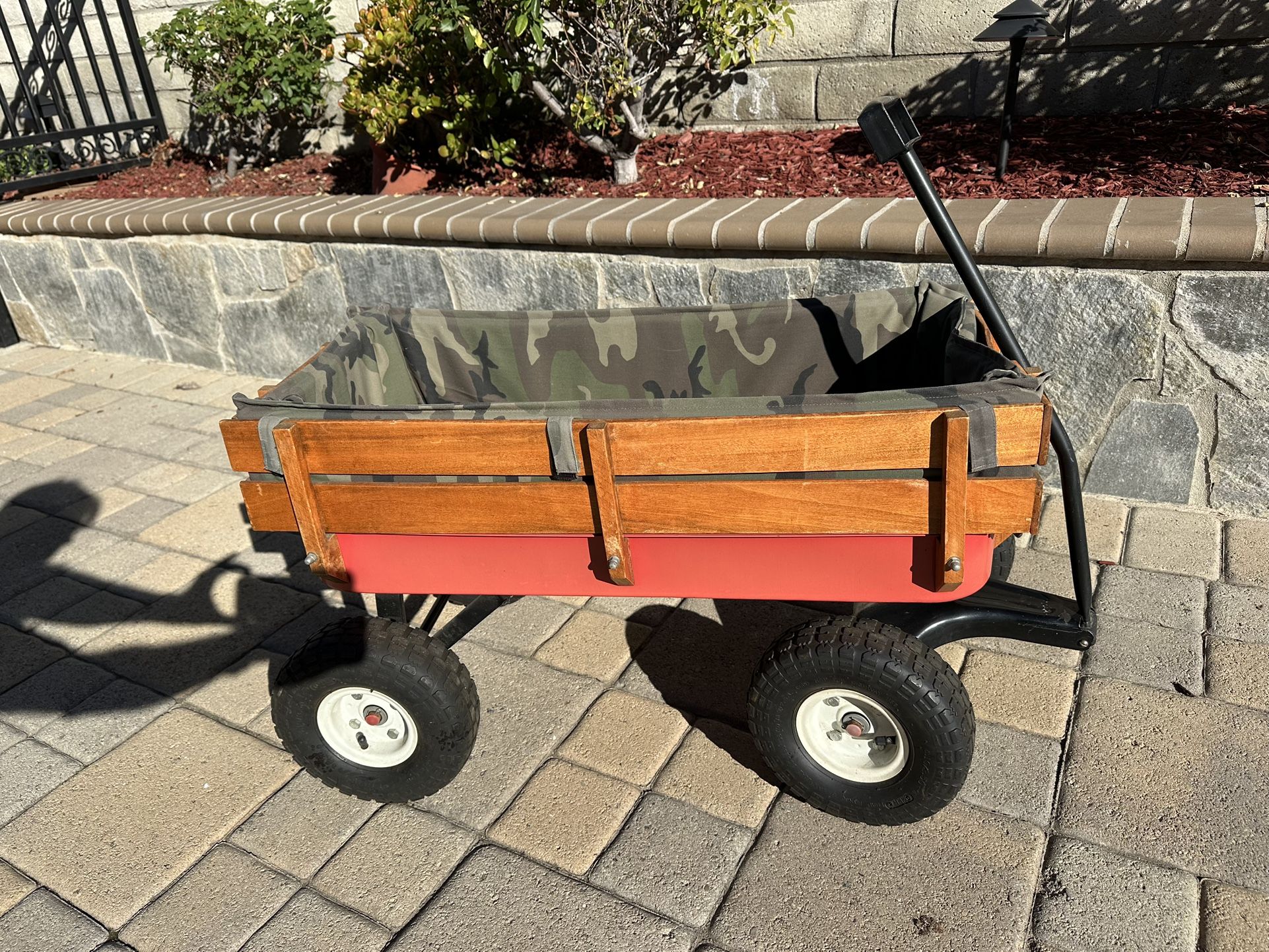 Radio Flyer Wagon: Upgraded With Finished Wood Sides And Padding