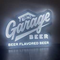 neon sign and bar tap handles