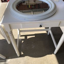 Desk OR Vanity, Chair, And mirror