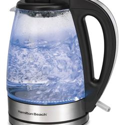 Hamilton Beach 1.7L Electric Tea Kettle, Water Boiler & Heater, LED Indicator, Built-In Mesh Filter, Auto-Shutoff & Boil-Dry Protection, Cordless Serv