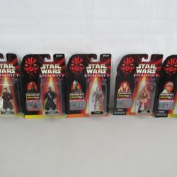 Star Wars Episode 1 Lot of 5 Action Figures-Ric Olie-Darth Maul-Anakin Skywalker NEW
