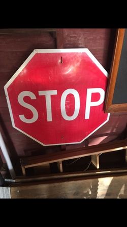 Actual street stop sign