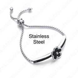 Stainless Steel Bracelet With Crystal Stone