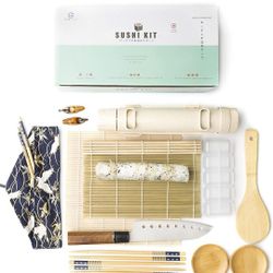 Sushi Making Kit For Beginners - Reliable DIY Sushi Roller Kit With Ingredients - Best Starter Sushi Kit For Beginners With Sushi Bazooka, GIFT, NEW