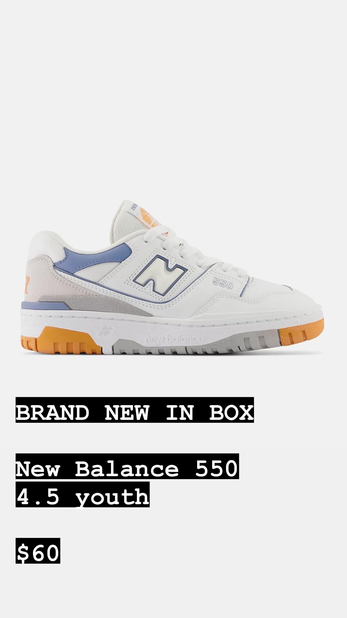 New Balance 550 4.5y