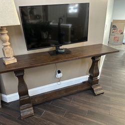 Living Spaces Wood Console Table