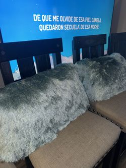 Mint Fluffy Decorative Pillows 