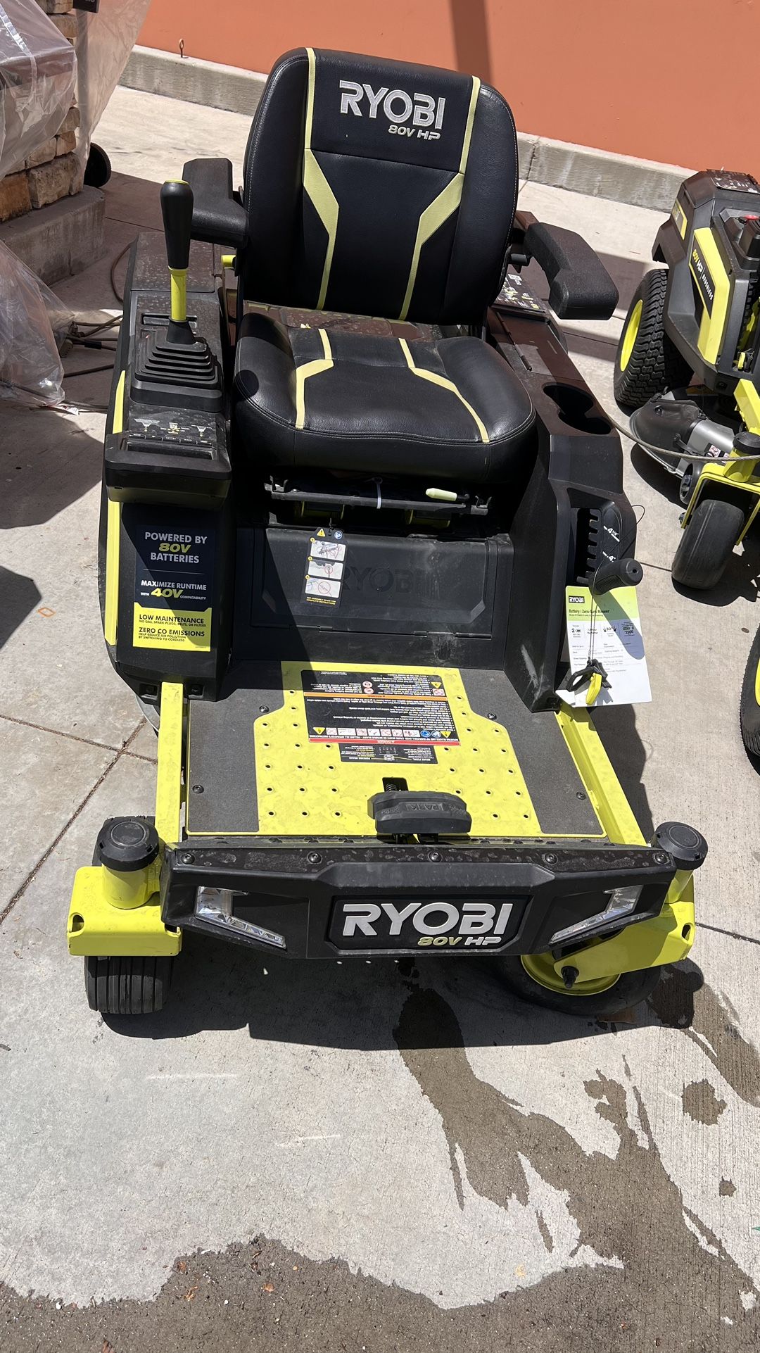 Ryobi 80V Zero Turn Riding mower