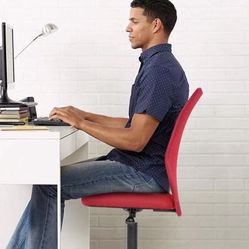 Ergonomic Cute Mesh Office Chair, Armless Lumbar Support, Chic Modern Desk PC Chair Black, Mid Back Adjustable Swivel for Home Office Conference Study