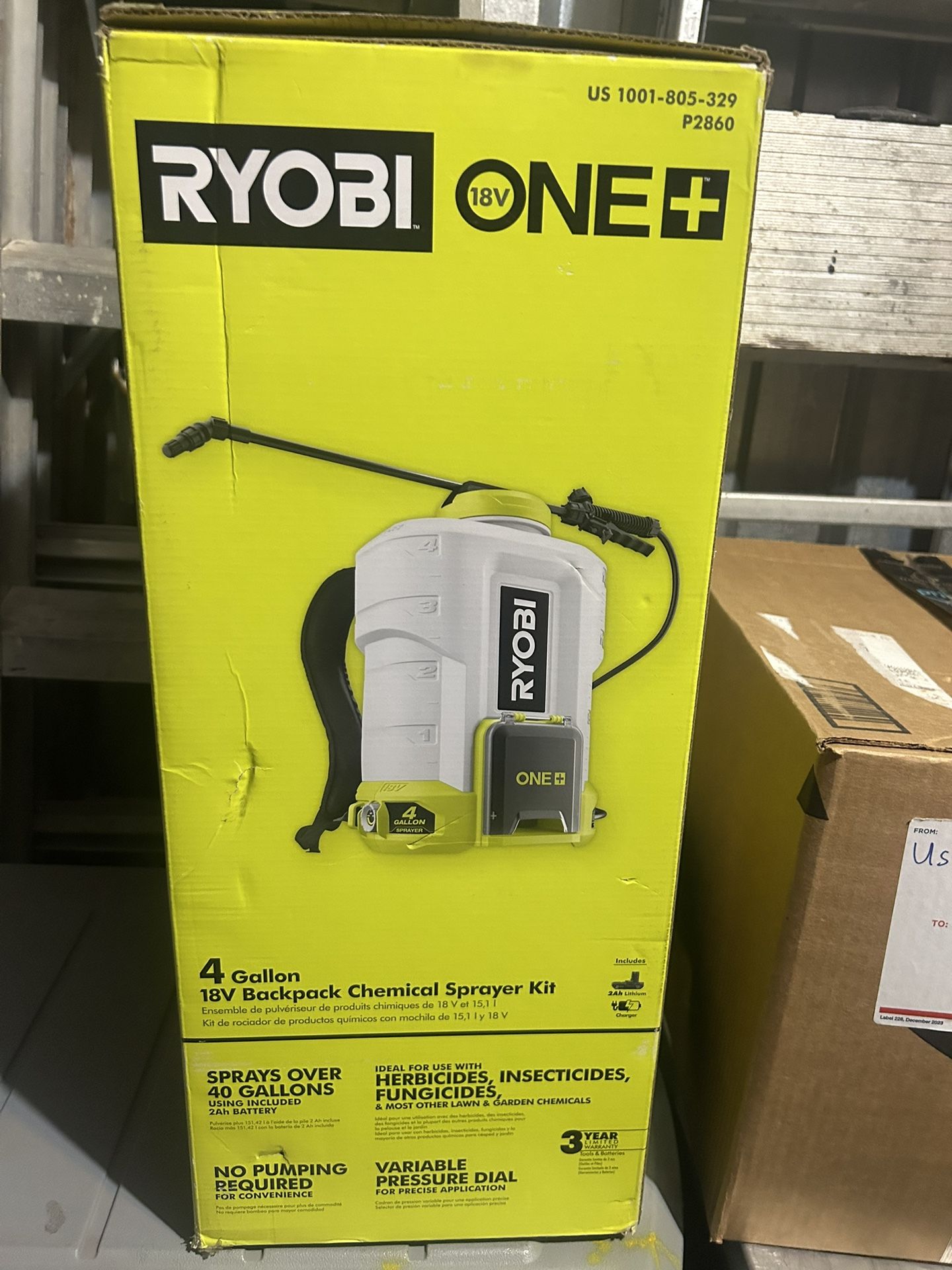 Ryobi 4 Gal Battery Sprayer