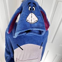 🍯 New! Disney Eeyore Wearable Blanket Hoodie w Pockets - One Size
