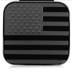 2 Inches American Flag Trailer Hitch Cover, Metal Trailer Hitch Cover Fit for 2 Inches Hitch Receivers, Trailer Hitch Cover Tube Plug Insert, Universa