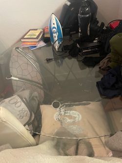 Glass table and 4 chairs