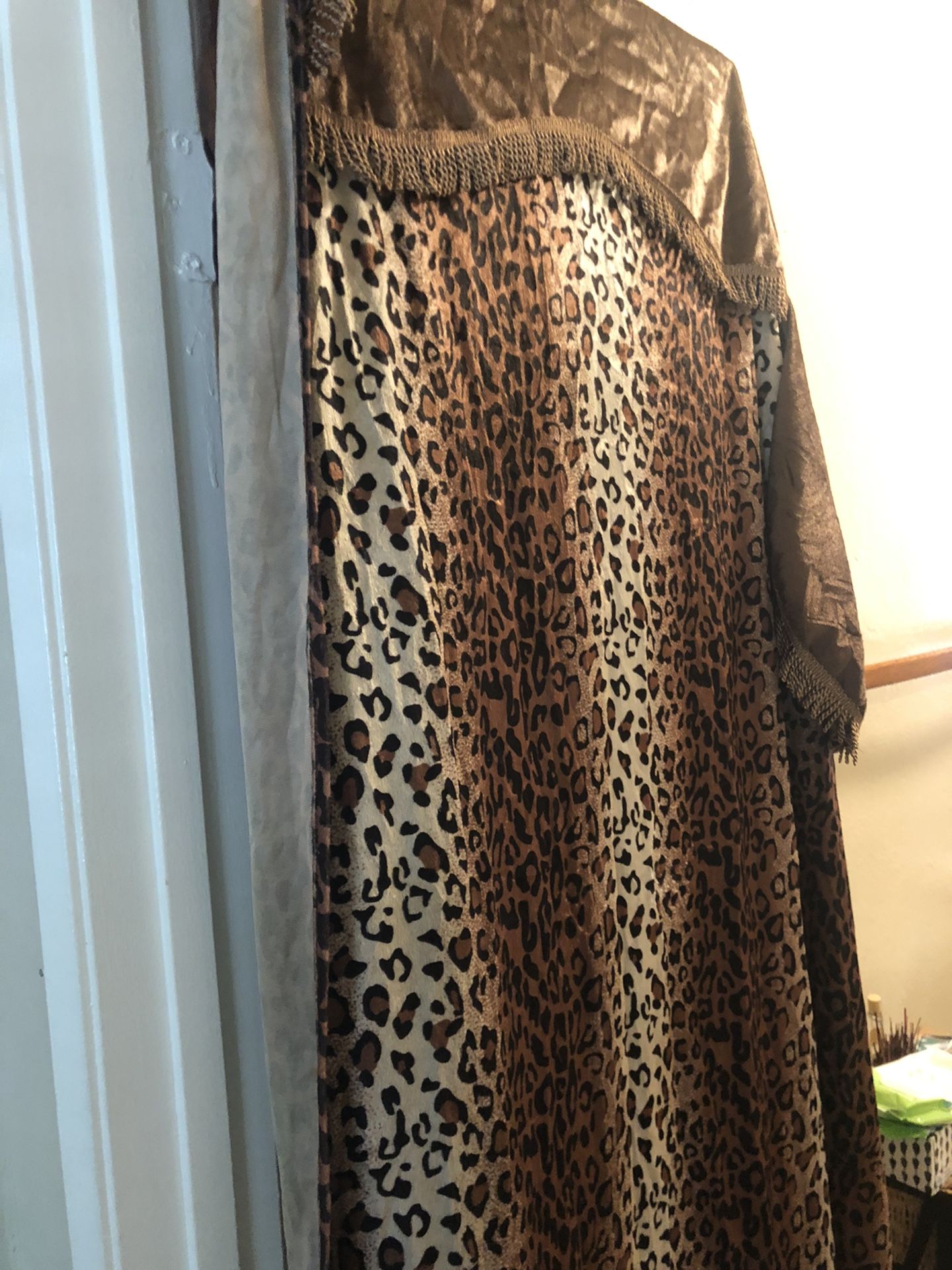 Leopard Print & Brown Curtains