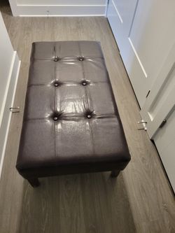 Brown Faux Leather End Piece