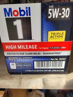 Mobil One 5w-30 high mileage oil 6 pack