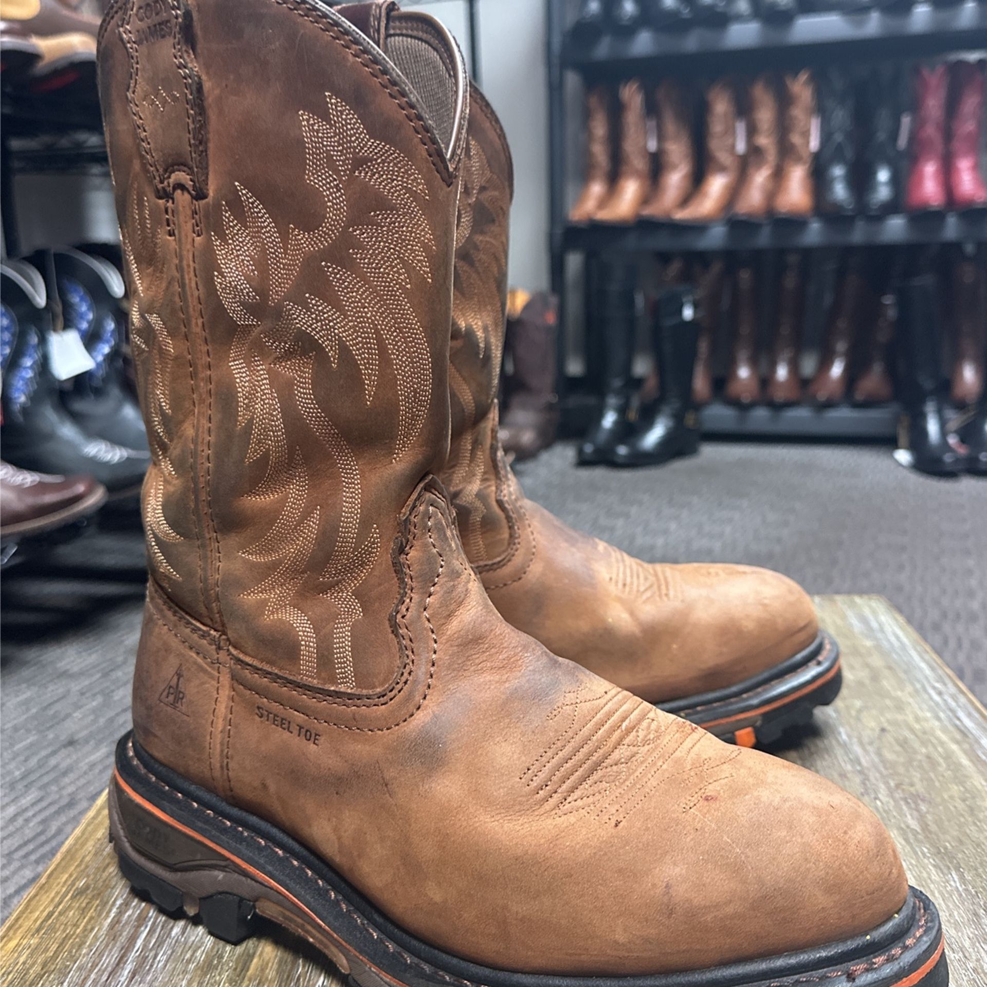 CODY JAMES MEN'S DECIMATOR WESTERN WORK BOOTS - STEEL TOE