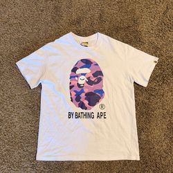 BAPE Color Camo Ape Heat T-Shirt White Purple