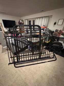 Twin metal black bunk bed